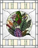Stained Glass Pattern Tropical Profusion