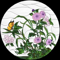 Stained Glass Pattern Butterfly Garden