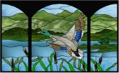 Stained Glass Pattern Mallard