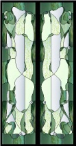 Stained Glass Pattern French Door Fantasy