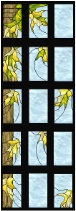 Stained Glass Pattern Falling Leaves