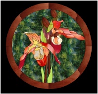 Stained Glass Pattern Water Orchid