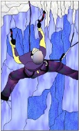 Stained Glass Pattern Waterfall Climb