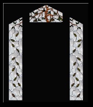 Stained Glass Pattern Entry-Oak Leaves