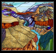 Stained Glass Pattern Grand Canyon