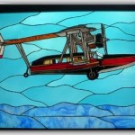 Stained Glass Airplane Pane