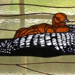 Loon Etch- Stained Glass 2 -Design © Paned Expressions Studios 2003 Fabrication - Talmadge Flanagan