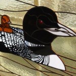 Loon Etch- Stained Glass -Design © Paned Expressions Studios 2003 Fabrication - Talmadge Flanagan