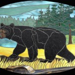 Stained Glass Bear Panel & Design © 2015 Paned Expressions Studios