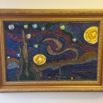 "Van Gogh's Starry Night" Stained Glass Panel Design © 2015 Paned Expressions Studios - Adapted/Fabricated by Scott Warner