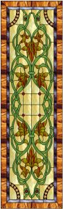 Victorian Cabinet Door Stained Glass Design © 2008 Paned Expressions Studios