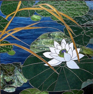 Lotus stained glass