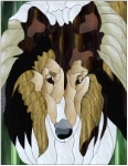 Stained Glass Pattern-Collie Dog
