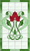 Stained Glass Cabinet Door Pattern Celtic Tulips