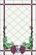 Stained Glass Cabinet Door Pattern Grapes