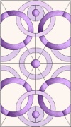 Stained Glass Cabinet Door Pattern Circles 2