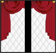 Stained Glass Cabinet Door Pattern Curtains Draped