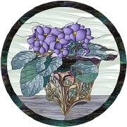 stained glass african violets