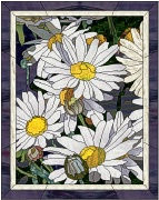 stained glass shasta daisies