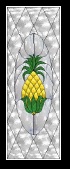 Stained Glass Pattern Pineapple Cabinet Door