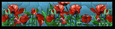 Stained Glass Pattern Poppy Patch