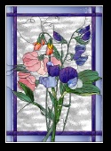 Stained Glass Pattern Sweet Peas