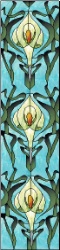 Stained Glass Pattern Art Deco Lily