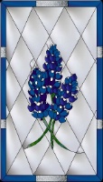 Stained Glass Pattern Texas Bluebells