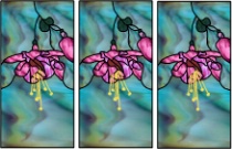 Stained Glass Pattern Fuchsia Blossom Lantern