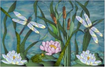 Stained Glass Pattern Lily Pads and Critters