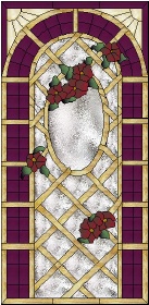 Stained Glass Pattern Rose Trellis