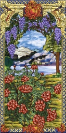 stained glass pattern LaFarge Floral and Landscape