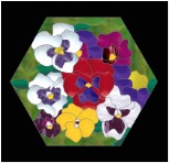 stained glass pattern Pansy Stone