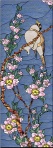 stained glass pattern Oriental Blossoms