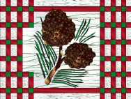 Fused Glass Pattern Pine Cones
