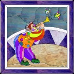 Stained Glass Pattern Clown