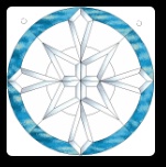 Stained Glass Pattern Snowflake 2