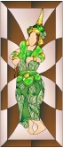 Stained Glass Pattern Thai Dancer