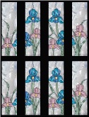 Stained Glass Pattern Iris Cabinets