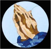 Stained Glass Pattern Durer's Praying Hands