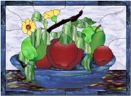 Stained Glass Pattern Apple Stilllife