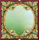 Stained Glass Pattern Leafy Reflections