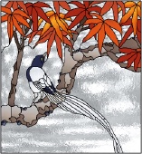 Stained Glass Pattern Oriental Bird