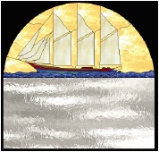 Stained Glass Pattern Schooner