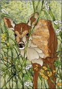 Stained Glass Pattern Fawn