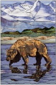 Stained Glass Pattern Grizzly