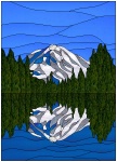 Stained Glass Pattern Reflection Lake Mt.Ranier