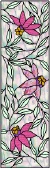Stained Glass Pattern Bamboo and Flowers