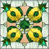 Stained Glass Pattern Pineapple Kaleidoscope