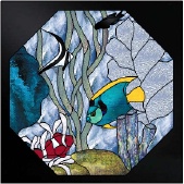 Stained Glass Pattern Reef Fish